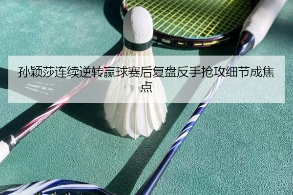 孙颖莎连续逆转赢球赛后复盘反手抢攻细节成焦点 | ayx.com